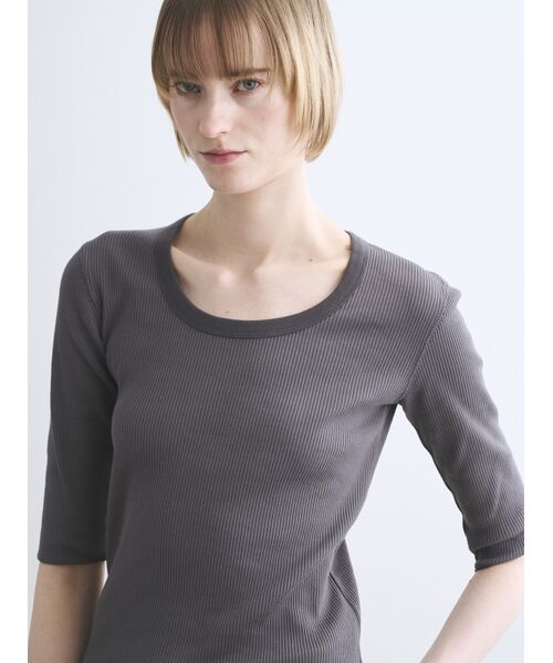 three dots / スリードッツ Tシャツ | Shiny rib jessica | 詳細7