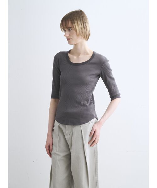 three dots / スリードッツ Tシャツ | Shiny rib jessica | 詳細8