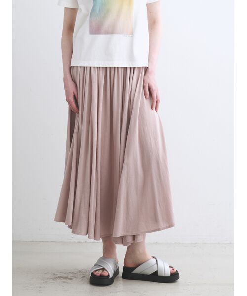 three dots / スリードッツ スカート | Jersey colette windflair skirt | 詳細6