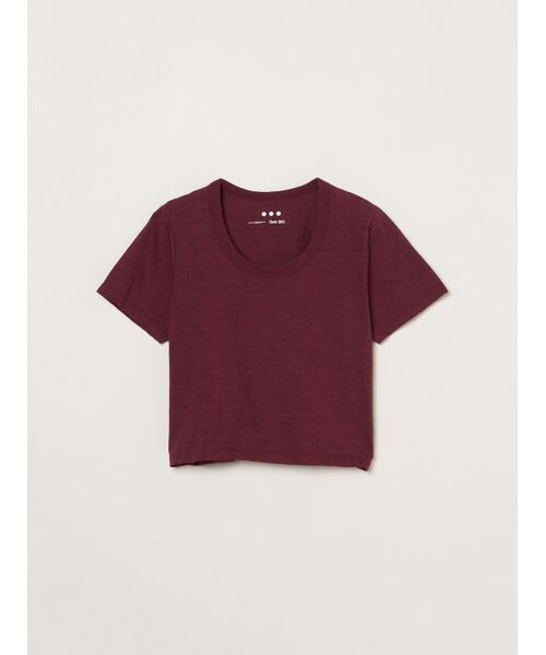 three dots / スリードッツ その他トップス | Organic slub jessica（burgundy）