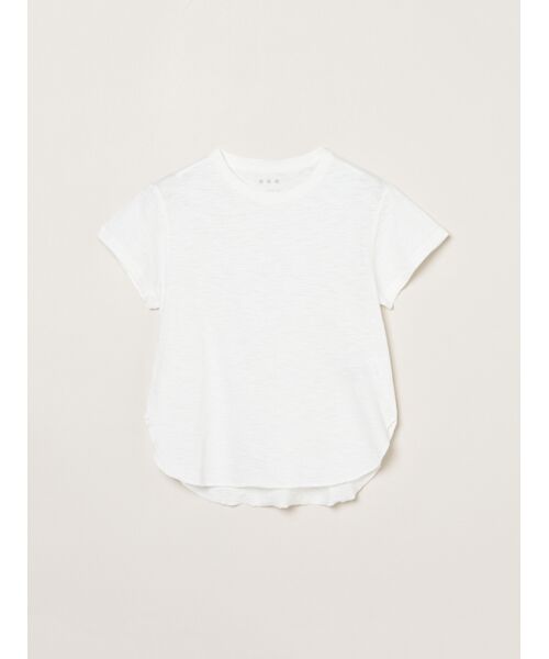three dots / スリードッツ Tシャツ | Organic slub crew neck（white）