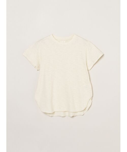 three dots / スリードッツ Tシャツ | Organic slub crew neck（ecru）