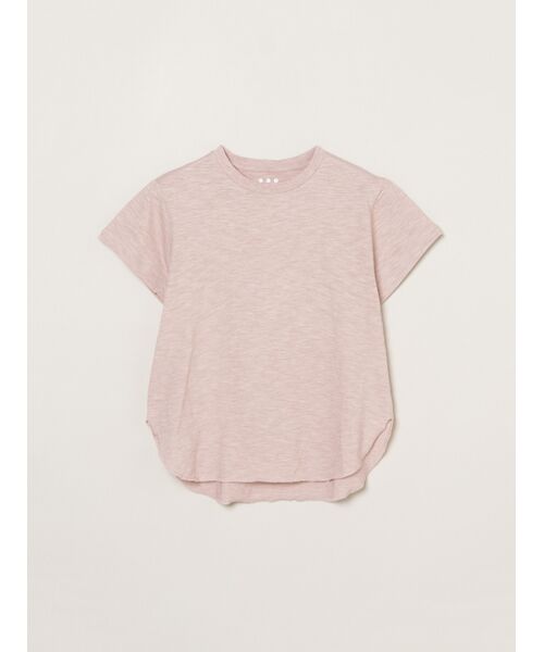 three dots / スリードッツ Tシャツ | Organic slub crew neck（mauve petal）