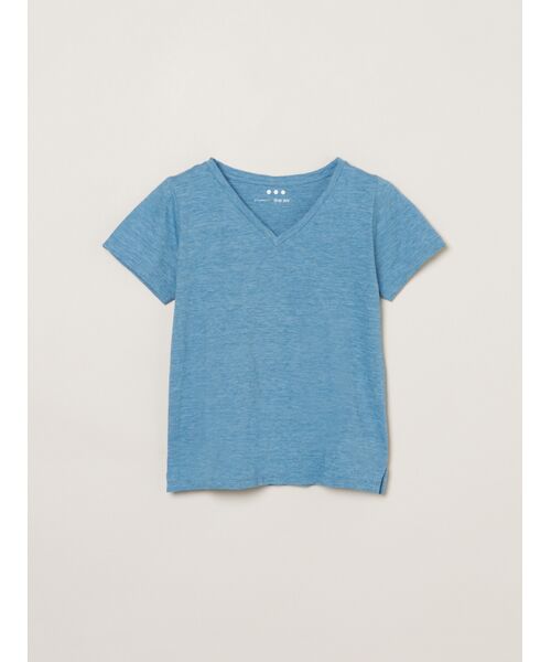 three dots / スリードッツ Tシャツ | Organic slub v neck（washed）