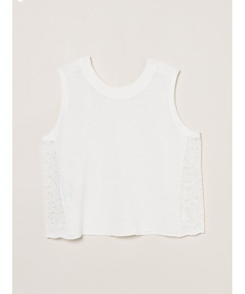 three dots / スリードッツ タンクトップ | Panama lace 2way tank | 詳細1