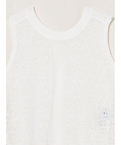 three dots / スリードッツ タンクトップ | Panama lace 2way tank | 詳細2