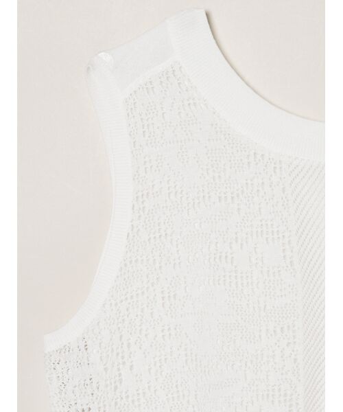 three dots / スリードッツ タンクトップ | Panama lace 2way tank | 詳細3