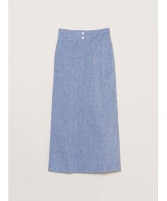 three dots / スリードッツ スカート | Cotton linen narrow skirt