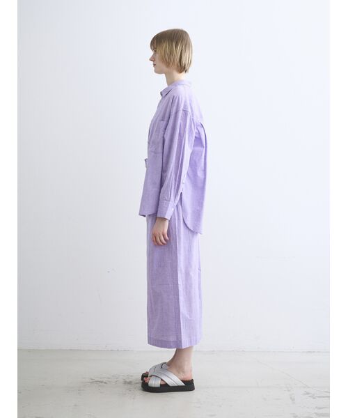 three dots / スリードッツ スカート | Cotton linen narrow skirt | 詳細10