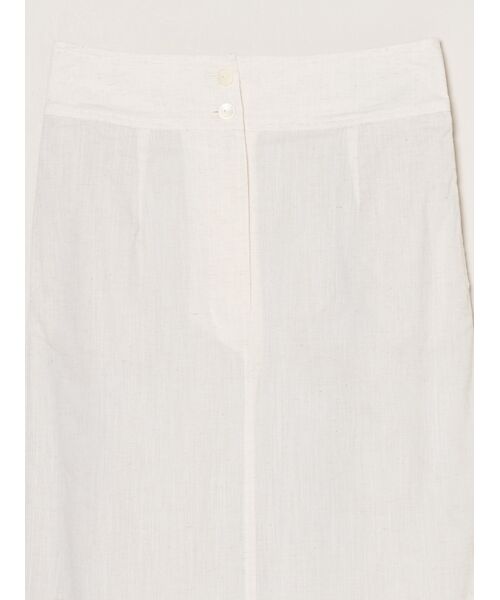 three dots / スリードッツ スカート | Cotton linen narrow skirt | 詳細2