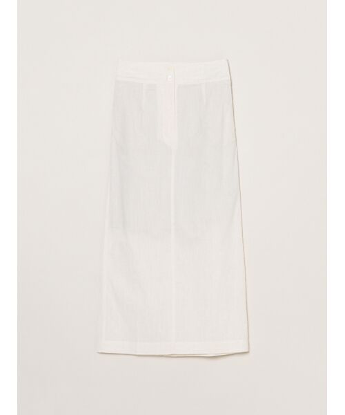 three dots / スリードッツ スカート | Cotton linen narrow skirt（natural）