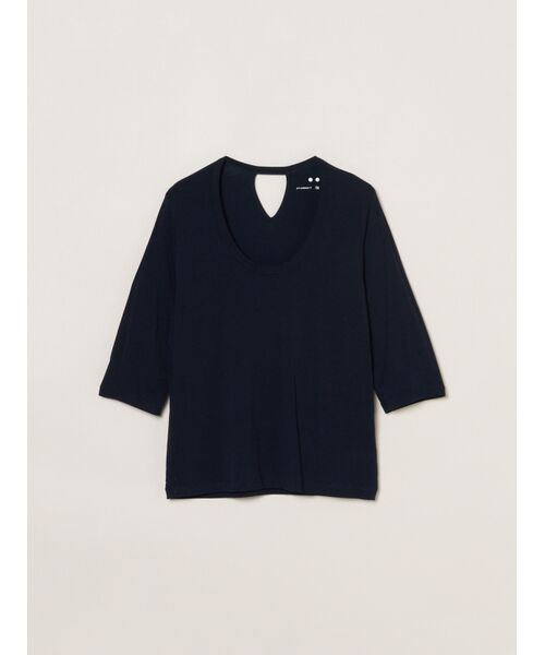 three dots / スリードッツ Tシャツ | Travel line jessica tee（dark navy）