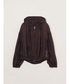three dots / スリードッツ パーカー | Shiny shirt zip up hoody