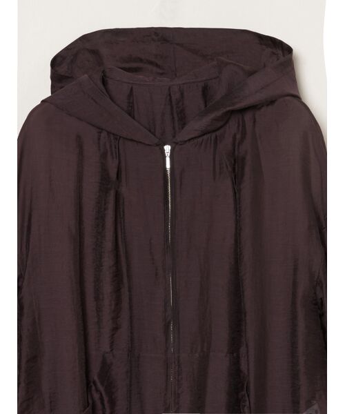 three dots / スリードッツ パーカー | Shiny shirt zip up hoody | 詳細2