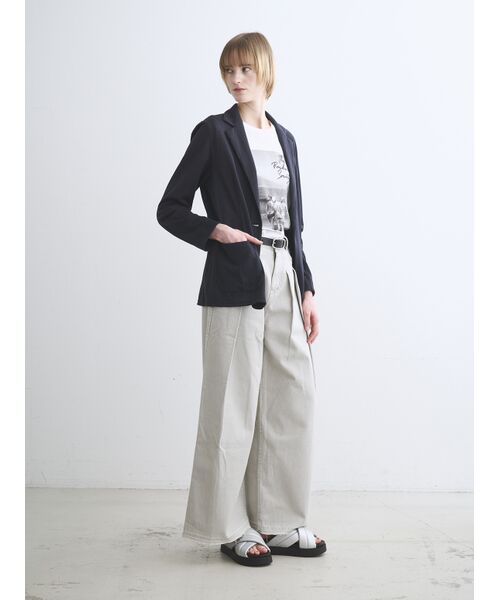 three dots / スリードッツ テーラードジャケット | Sheer terry jacket | 詳細9