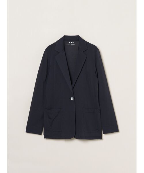 three dots / スリードッツ テーラードジャケット | Sheer terry jacket（ink navy）