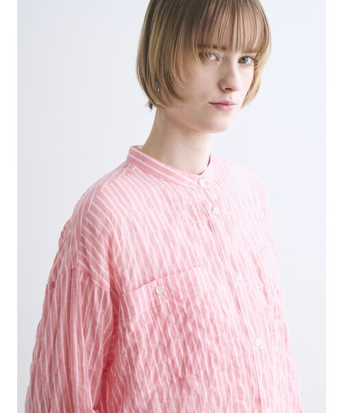 three dots / スリードッツ その他トップス | Shirring swell shirt | 詳細7