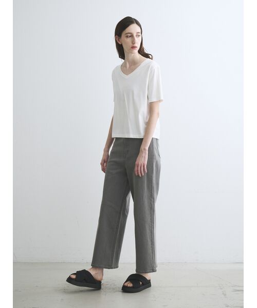 three dots / スリードッツ Tシャツ | Suvin 28 jersey v neck tee | 詳細10