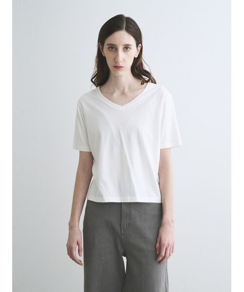 three dots / スリードッツ Tシャツ | Suvin 28 jersey v neck tee | 詳細6