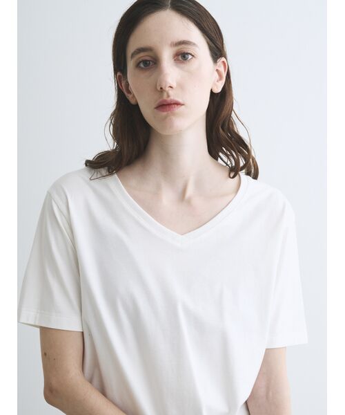 three dots / スリードッツ Tシャツ | Suvin 28 jersey v neck tee | 詳細7