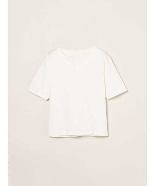 three dots / スリードッツ Tシャツ | Suvin 28 jersey v neck tee（snow white）