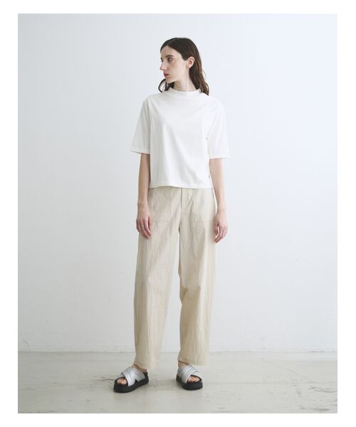 three dots / スリードッツ Tシャツ | Suvin 28 jersey mock neck tee | 詳細9