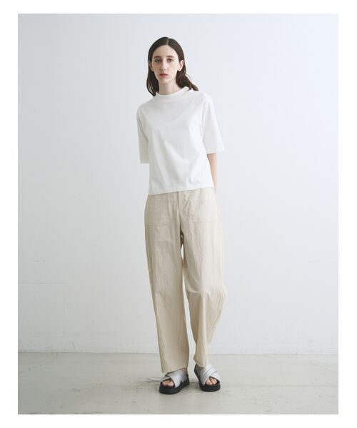 three dots / スリードッツ Tシャツ | Suvin 28 jersey mock neck tee | 詳細10