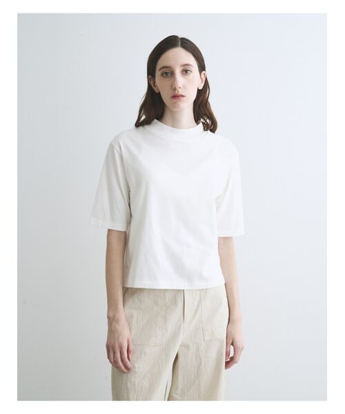 three dots / スリードッツ Tシャツ | Suvin 28 jersey mock neck tee | 詳細6