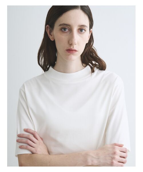 three dots / スリードッツ Tシャツ | Suvin 28 jersey mock neck tee | 詳細7