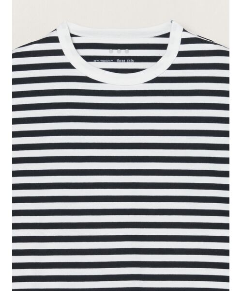 three dots / スリードッツ Tシャツ | Men's Powderycotton border s/s T | 詳細2