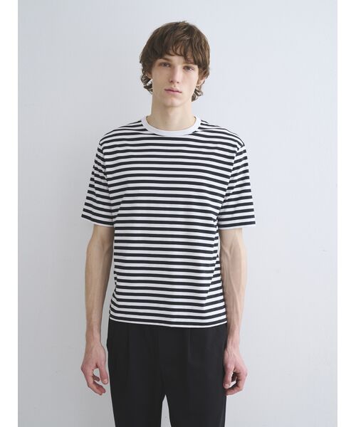 three dots / スリードッツ Tシャツ | Men's Powderycotton border s/s T | 詳細6