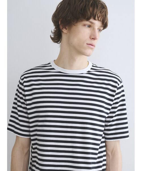 three dots / スリードッツ Tシャツ | Men's Powderycotton border s/s T | 詳細7