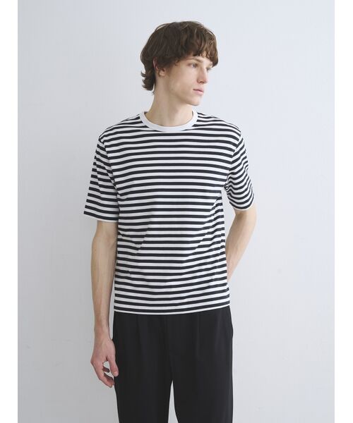 three dots / スリードッツ Tシャツ | Men's Powderycotton border s/s T | 詳細8