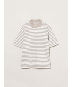 three dots / スリードッツ ポロシャツ | Men's Powdery cotton border polo