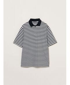 three dots / スリードッツ ポロシャツ | Men's Powdery cotton border polo