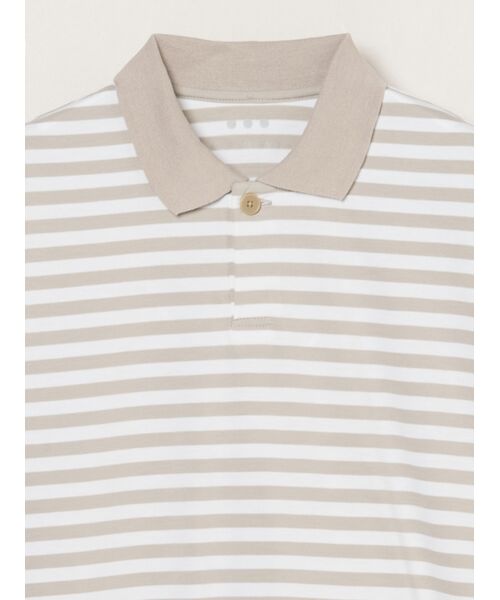 three dots / スリードッツ ポロシャツ | Men's Powdery cotton border polo | 詳細2
