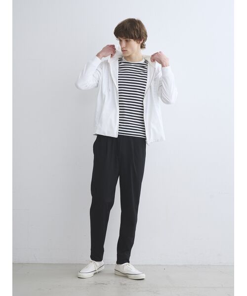 three dots / スリードッツ パーカー | Men's Powdery cotton zip up hoody | 詳細9