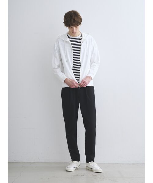three dots / スリードッツ パーカー | Men's Powdery cotton zip up hoody | 詳細10