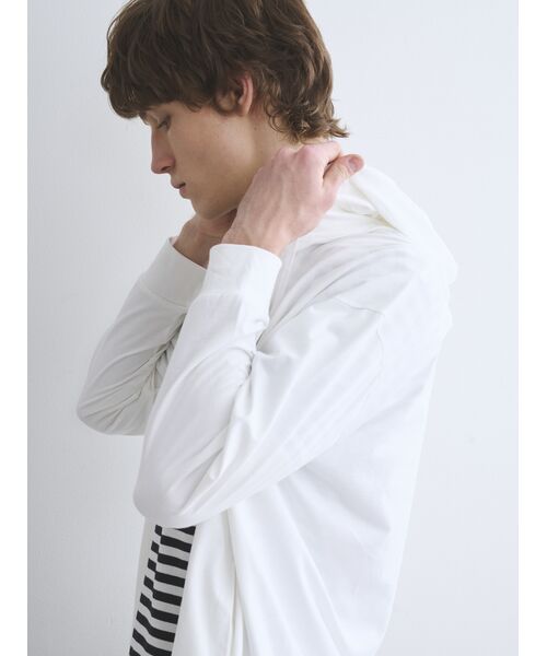 three dots / スリードッツ パーカー | Men's Powdery cotton zip up hoody | 詳細7