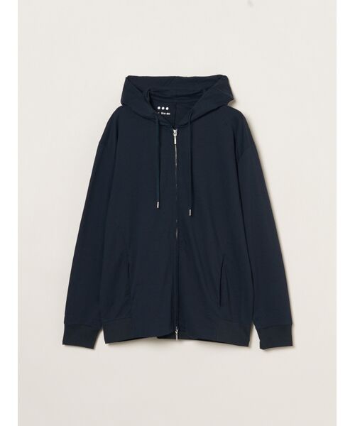 three dots / スリードッツ パーカー | Men's Powdery cotton zip up hoody（dark navy）