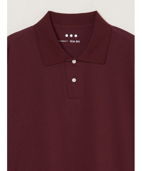 three dots / スリードッツ ポロシャツ | Men's sanded jersey pique polo | 詳細2