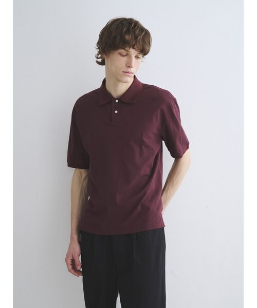 three dots / スリードッツ ポロシャツ | Men's sanded jersey pique polo | 詳細6