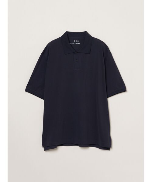 three dots / スリードッツ ポロシャツ | Men's sanded jersey pique polo（midnight blue）