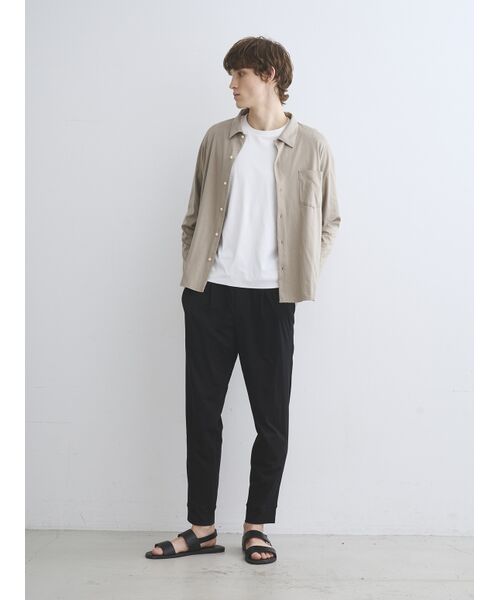 three dots / スリードッツ シャツ・ブラウス | Men's milky jersey l/s shirt | 詳細10