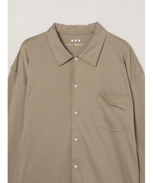 three dots / スリードッツ シャツ・ブラウス | Men's milky jersey l/s shirt | 詳細2