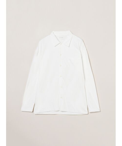 three dots / スリードッツ シャツ・ブラウス | Men's milky jersey l/s shirt（snow white）
