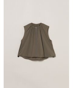 three dots / スリードッツ テーラードジャケット | Seaside line sleeveless jacket