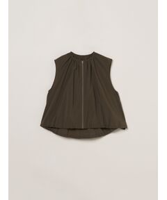three dots / スリードッツ テーラードジャケット | Seaside line sleeveless jacket