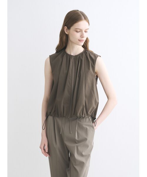 three dots / スリードッツ テーラードジャケット | Seaside line sleeveless jacket | 詳細6