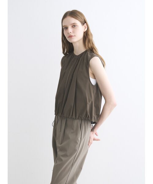 three dots / スリードッツ テーラードジャケット | Seaside line sleeveless jacket | 詳細8